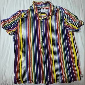 Topman Vibrant Striped Men's Shirt